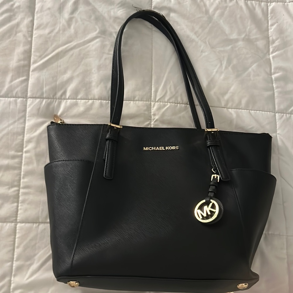 Michael Kors black with gold bag